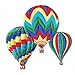 Colorful Three Striped Hot Air Balloons Iron on Embroidered Patch
