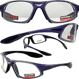 SAFETY GLASSES COBRA UV400 SUNGLASSES ANSI Z87.1 EYE PROTECTION PURPLE FRAME