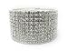 Silvertone Nine Row Rhinestone Stretch Bracelet Fashion Jewelry Silvertone Nine Row Rhinestone Stretch Bracelet Fashion Jewelry