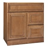 Coastal Collection HER-3021-G Heritage Series Maple with Ginger Glaze Finish Vanity Base with Right Side Drawers, 30-Inch-by-21-Inch