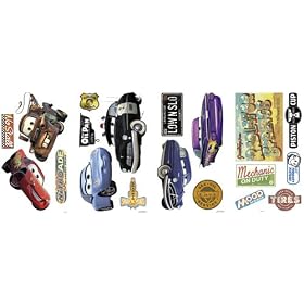 Cars Victory Lane Self-Stick Room Applique