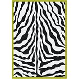 Zebra Rug - Green (5'4x7'8)