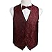 EGE2B.01 Multiple Colors Paisley Microfiber Vest Pre-tied Bow Tie Set By Epoint