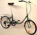xGerman Faltrad Klapprad COMFORT 20 Zoll 6-Gang Farbe Gr&uuml;n