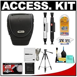 Vidpro SLR Holster Camera Case + Tripod Accessory Kit for Canon EOS 7D, 5D Mark II III, 60D, Rebel T3, T3i, Nikon D3100, D3200, D5100, D7000, D800, A35, A55, A57, A65, A77 Digital SLR Cameras