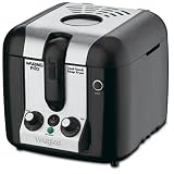 Waring Pro DF100 Cool-Touch 3 4-Gallon Deep Fryer, Black with Stainless Accents by Waring