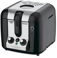 Waring Pro DF100 Cool-Touch 3/4-Gallon Deep Fryer, Black with Stainless Accents