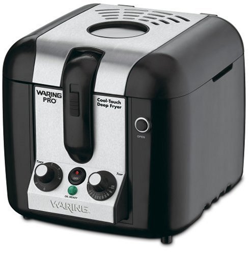 Waring Pro DF100 Cool-Touch 3/4-Gallon Deep Fryer, Black with Stainless Accents