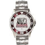 Alabama Crimson Tide Suntime Competitor Game Day Steel Band Watch - NCAA College Athletics