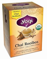 Yogi Chai Rooibos, Herbal Tea Supplement, 16-Count Tea Bags (Pack of 6)