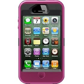 Otterbox Defender Case for Iphone 4s (Pink Silicone &amp; Black Plastic) {Carrier Packaging}: Cell Phones &amp; Accessories