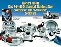 Waterless Cookware Set World's Finest 17pc 7-PLY