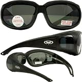 OUTFITTER FOAM PADDED SUNGLASSES, MOTORCYCLE ATV SPORTS EYEWEAR SAFETY GLASSES SMOKE LENSES