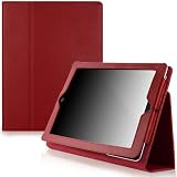 CaseCrown Bold Standby Genuine Leather Case (Red) for iPad 4th Generation with Retina Display, iPad 3 & iPad 2 (Built-in magnet for sleep / wake feature)