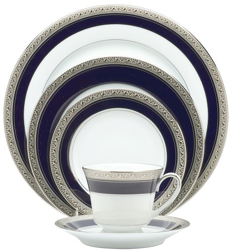 Noritake Crestwood Cobalt Platinum 20-Piece Dinnerware Place Setting, Service for 4 On Sale
