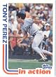 1982 Topps # 256 Tony Perez IA Boston Red Sox Baseball Card