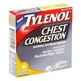 Tylenol Chest Congestion, Daytime Non-Drowsy, with Instant Cool Burst Sensation, Caplets, 24 caplets (Pack of 3)