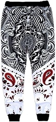 HIPWAG Men's King of Diamonds Poker Cards Sweatpants Joggers Sportswear Pants Bandana