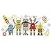 RoomMates Waverly Robots Peel and Stick Giant Wall Graphix