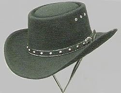 Black Gambler Style Cowboy or Cowgirl Hat