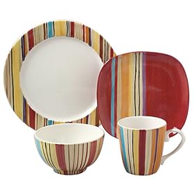 Pfaltzgraff Equator 16-Piece Dinnerware Set, Service for 4 by Dinnerware