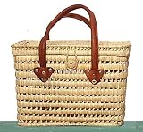 Moroccan Straw Summer Beach / Shopper / Tote Bag 14x10x9