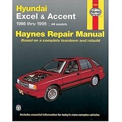 Hyundai Excel and Accent Automotive Repair Manual: 1986 to 1998 (Haynes Automotive Repair Manuals)