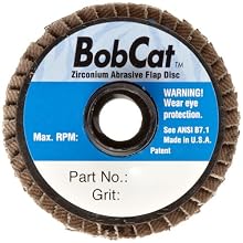 Weiler BobCat 2" Diameter, 80 Grit, Zirconium, Plastic Backing, Specialty Abrasive Flap Mini Disc