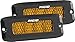 Rigid Industries 90162 SR-Q Series Rear Facing High/Low Diffused Light; Flush Mount; Black Rectangular Housing; Amber; Incl. Mount Hardware; Harness/Switch; Deutsch Connector; Pair;