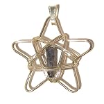 Coral Pendant 04 Wire Wrapped Blue Silver Star Gemstone Crystal Healing Genuine Natural 1.8