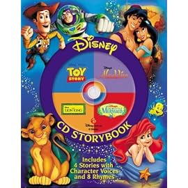 Disney CD The Lion King, the Little Mermaid, Toy Story, Aladdin: Disney Cd Storybook (4-in-1 Disney Audio CD Storybooks)