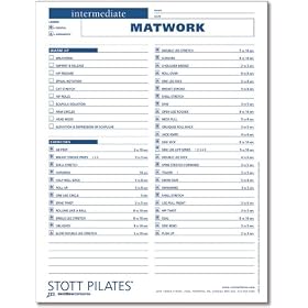Click here to buy Stott Pilates Intermediate Matwork Client Workout Sheets.