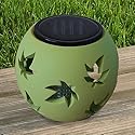 Solarlampe Tischleuchte Windlicht mit LED Beleuchtung 10cm