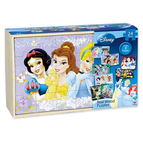 Disney Girl 8 Pack Wood Puzzles