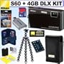 Nikon Coolpix S60 10MP Digital Camera (Espresso Black) + 4GB Deluxe Accessory Kit