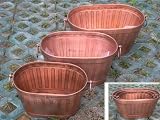 Copper Log Carrier, Party Tub, Planter, Magazine Rack