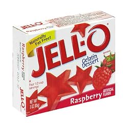 Jell-O Gelatin Dessert, Raspberry, 3-Ounce Boxes (Pack of 24)