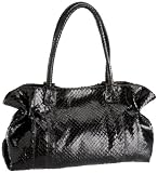 Carlos Falchi Large Doctor Bag Shiny Anaconda Satchel