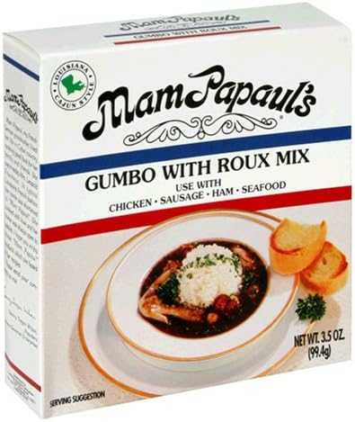Mam Papaul's Gumbo with Roux and Bisque Mix, 3.5-Ounce Boxes (Pack of 6)