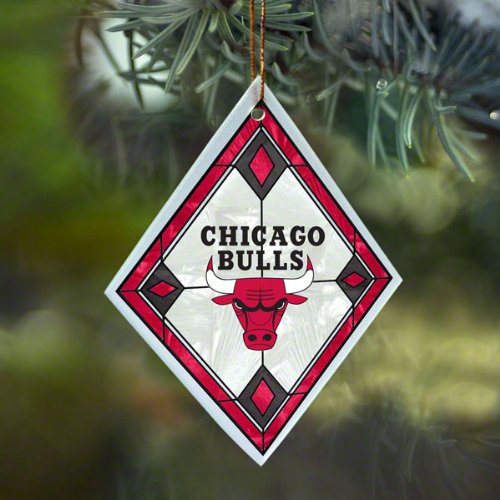 Chicago Bulls Art Glass Ornament