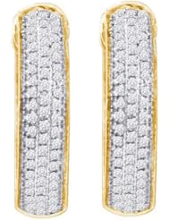 0.50CTW DIAMOND MICRO PAVE HOOPS