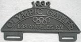 1932 OLYMPIC GAMES LA LOS ANGELES CA. ALUMINUM LICENSE PLATE TOPPER FOB