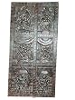Dancing Ganesha Carved Wood Door Panel 72x36 India Art