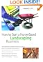 How to Start a Home-Based Landscaping Business