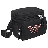Virginia Tech Lunch Box Cooler Bag Insulated Hokies - Top Quality Unique Lunchbox or Sophisticated Black Travel Bag - OFFICIAL NCAA COLLEGE LOGO Merchandise