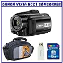 Canon VIXIA HG21 AVCHD 120 GB HDD Camcorder [2704B001AA] + Transcend 16GB SDHC w/ Card Reader + ICon Series Pro Series Camcorder Case