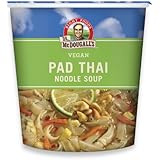 Dr. McDougall's Right Foods Vegan Pad Thai Noodle Soup, Fresh Flavor, 2-Ounce Cups (Pack of 6)
