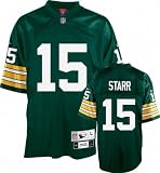 Reebok Green Bay Packers Bart Starr Premier Throwback Jersey Medium