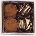 Gourmet Food : Scott's Cakes Cocoa Covered Dark and Dark Chocolate Truffles 4 Pack Box