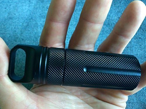 Storm Proof Tactical Life Capsule/Match Case Black Anodized Cast Alloy by Ode Irish